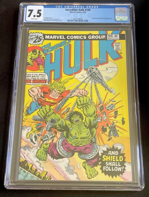 Incredible Hulk #199 CGC 7.5 - (White Pages) Marvel, 1976 | Buscema, Romita