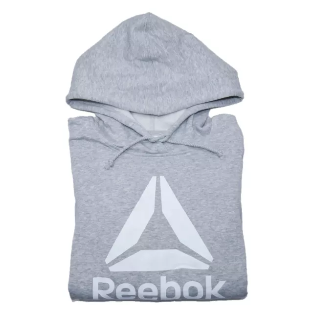 Reebok Womens Primary Popover Relaxed Fleece Hoodie Sweater Size S Gray Training 2