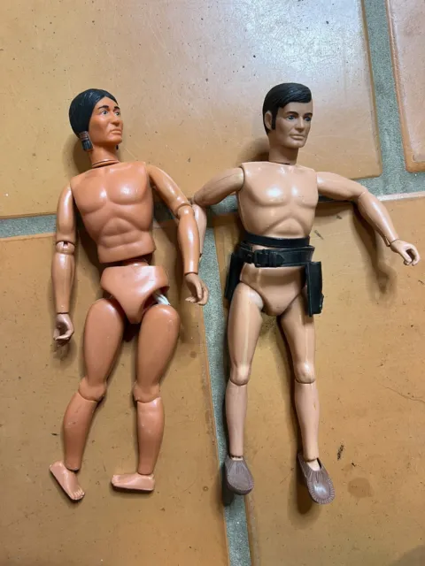 Vintage 1973  10" Lone Ranger Lot Of 2  Action Figures For Parts