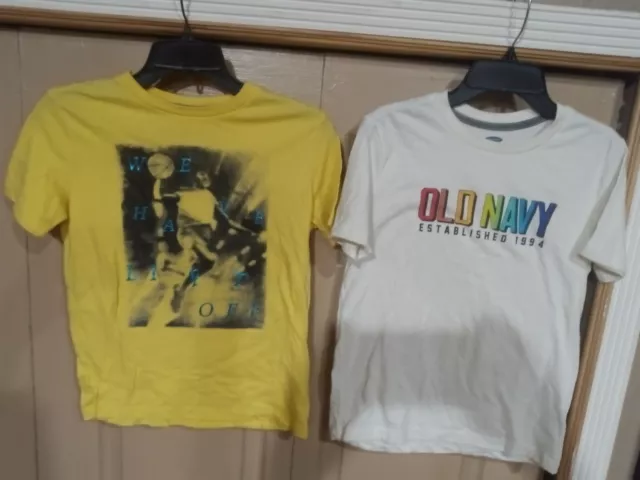 Old Navy 1 Set Of 2 Boy's Multicolored Short Sleeve T-Shirts Size L 10-12