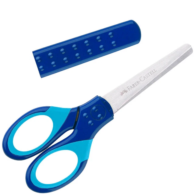 FABER-CASTELL Kinderschere Grip blau 13,5 cm