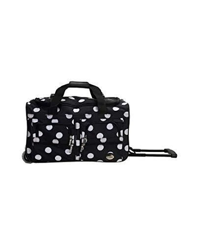 Rockland Rolling Duffel Bag Black Dot 22-Inch