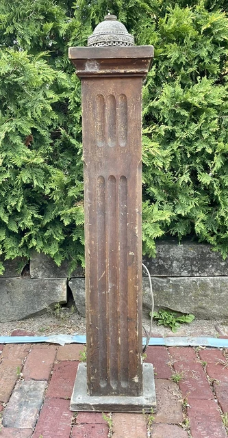 ANTIQUE ARTS & CRAFTS/MISSION OAK  NEWEL POST LAMP COLUMN Architecture Salvage