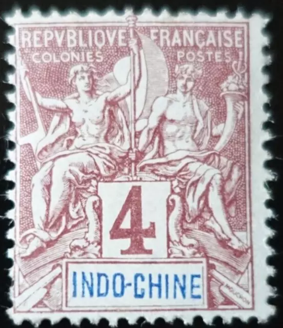 Francia Colonia Indochina N° 5 nuevo sello MH