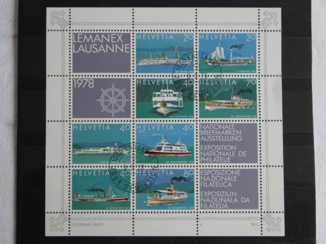 Schweiz Block 23 Nationale Briefmarkenausstellung Lausanne 1978  ESST 9.3.1978
