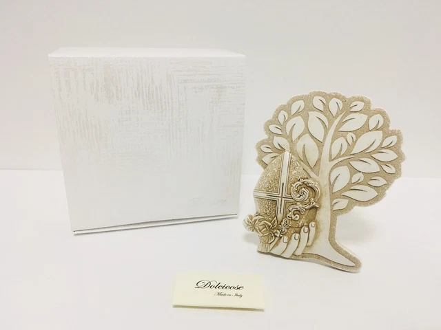 Sottopentola Quadretto ALBERO DELLA VITA Cuori Ceramica Bomboniere Matrimonio, Battesimo, Comunione, Laurea, Cresima, Anniversari di Matrimonio e regali utili, originali ed economici. (22x22