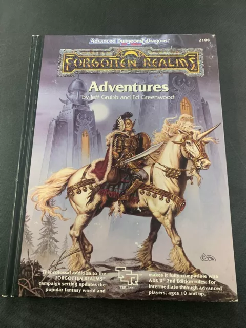 Forgotten Realms Adventures Advanced Dungeons and Dragons TSR 2106 2nd Edition