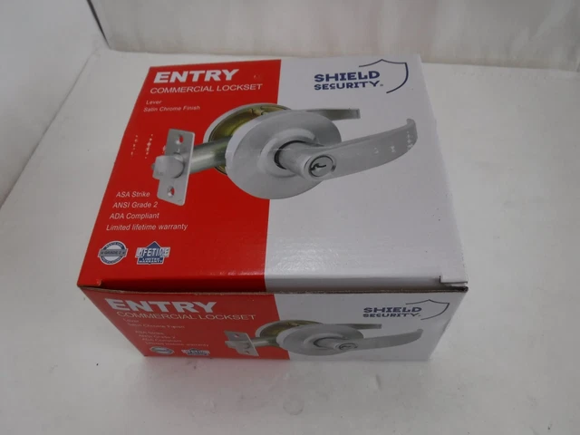 Shield Security Entry Commercial Lockset Lever Grade 2, 913411