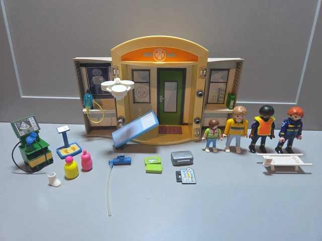 PLAYMOBIL 9110 CAJA de Juegos Hospital, Caja de Viaje Médica