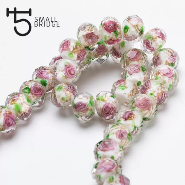 Murano Transparent Glass Beads - 12mm Large Lampwork Bead Jewelry Making DIY