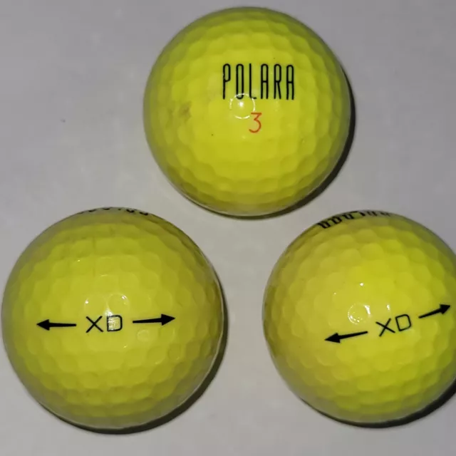 12 (1 Dozen) Polara Yellow XD AAA Used Golf Balls 3A Shag 3