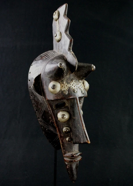 Art African tribal - Beautiful Mask marka Of Mali - Wood & Metal - 41 CMS