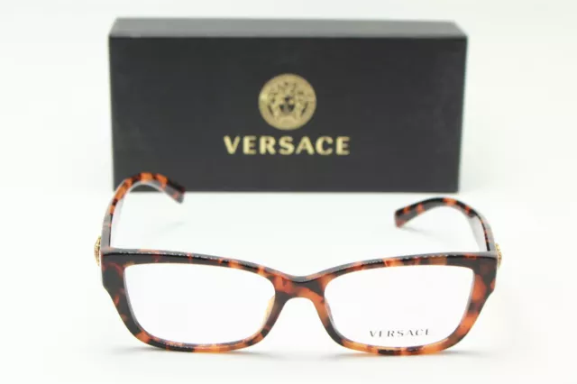 Brand New Versace Mod. 3284-B 944 Havana/Gold Eyeglasses Authentic Frame 52-15 2