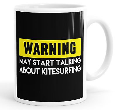 Avvertenza può iniziare a parlare di kitesurf divertente tazza