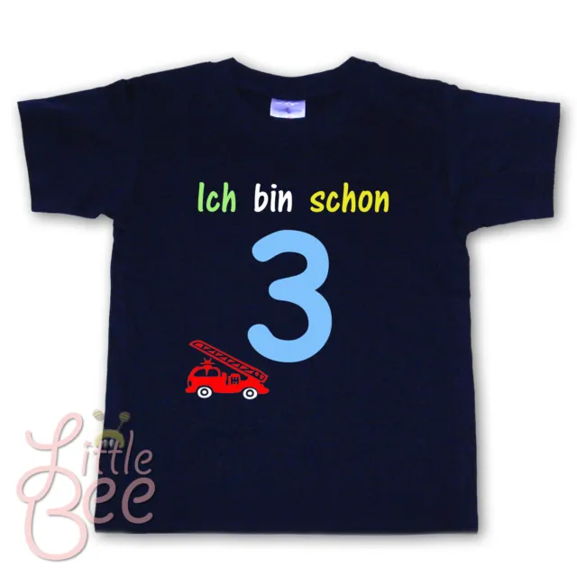 Geburtstagsshirt - Ich bin schon 3 - Wahl: MOTIV, WUNSCHNAME, Größe, Farbe  NEU