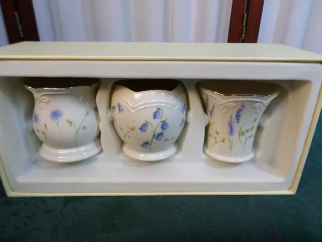 NIB-3pc Classic Lenox Decorative Floral Votives