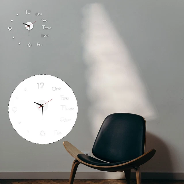 Wall Sticker Clock Decorative Wall Clock Home DIY Wall Clock Number Office