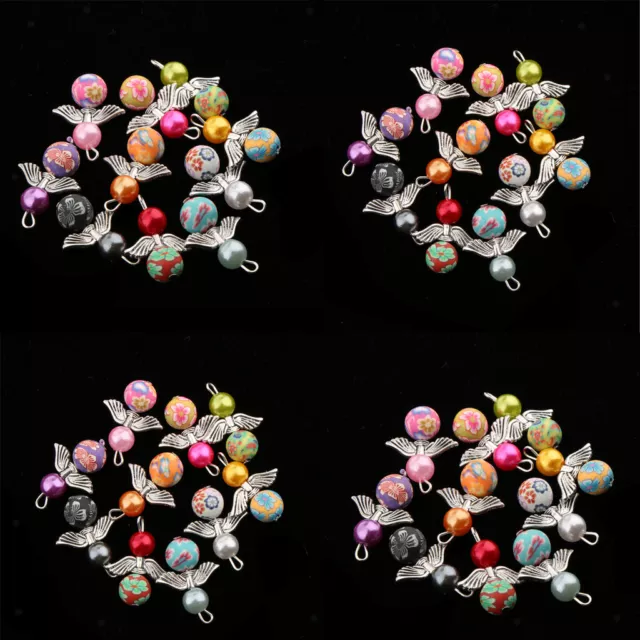 40pcs Gemischt Engel   Fee Charme Beads Perle Anhänger DIY