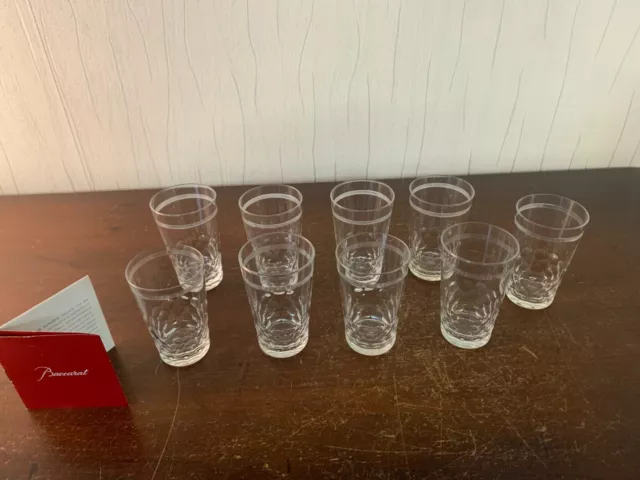 13 verres à café modèle écaille en cristal de Baccarat (prix à la pièce)
