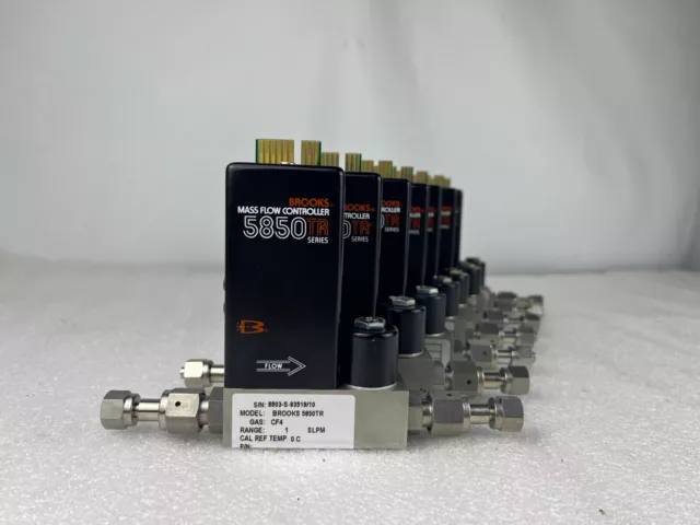 Lot of 7, Brooks Mass Flow Controllers 5850TR, Used