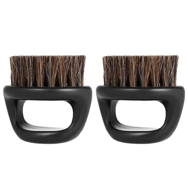 2 PCS Shaving Beard Brush Portable Moustache Grooming Tool Grease