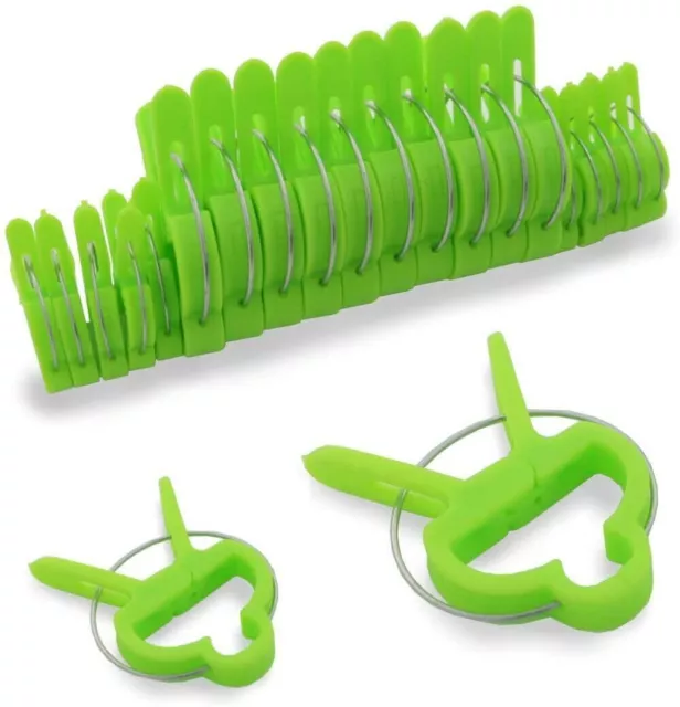 Garden Plant Support Clips 20pc  Reusable Easy Grip 2 Sizes Small Large