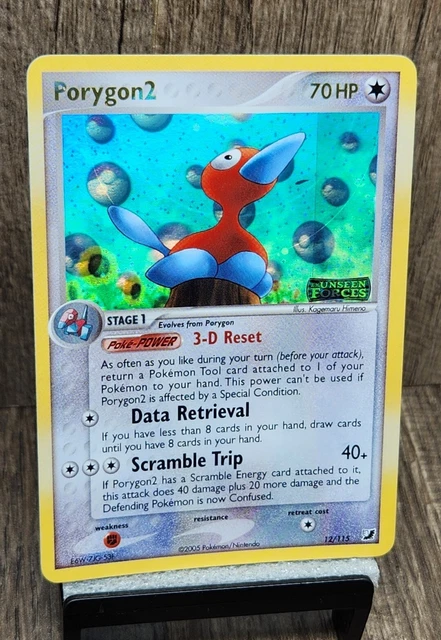 Porygon2 - 12/115 Ex Unseen Forces - Reverse Holo Pokemon Card - Poké Ball Holo