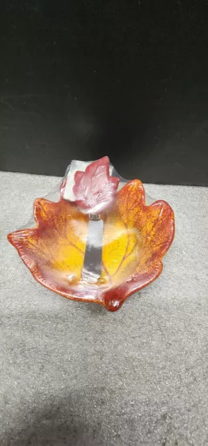 New Maple Leaf Small Serving Dish With Utensil