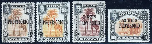 Nyassa (Portugal) 1903 10 Tieren Sc # 42 50 Mlh Giraffen, Kamele, Palm Trees
