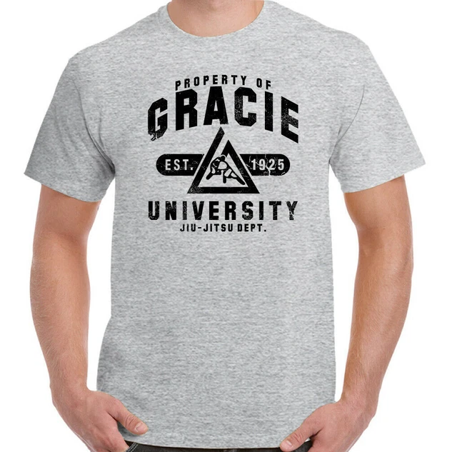 JIU JITSU T-SHIRT, BRAZILIAN, Gracie University MMA Gym Training Martial Arts