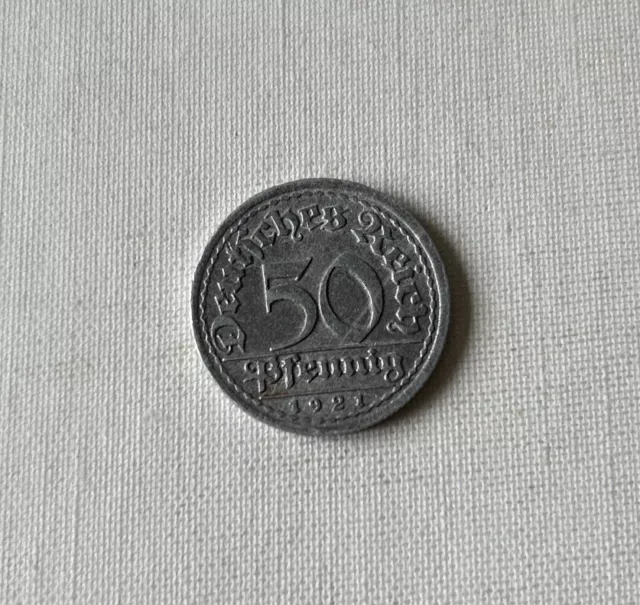 50 Pfennig Deutsches Reich 1921 - Sich regen bringt Segen