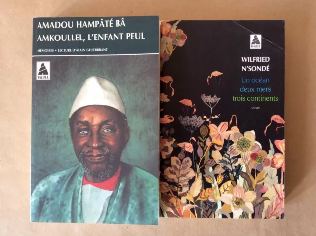 Actes Sud Babel * Littérature Africaine * Lot de 2 Titres * N'Sondé / Hampâté Bâ