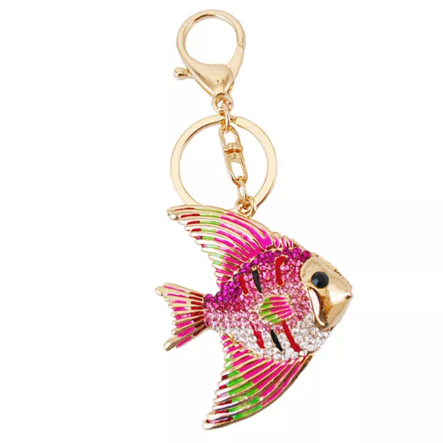 Fisch-Strass-Schlüsselanhänger Mit Fischanhänger Aus Metall Damentaschen
