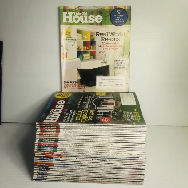 35 lot This Old House Magazine 35 mixed lot of issues from 2010 through 2018.
