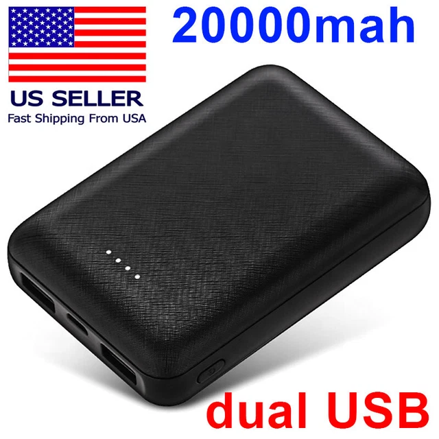 Power Bank 20000mah 2USB Charger External Portable Battery Backup For Cell Phone