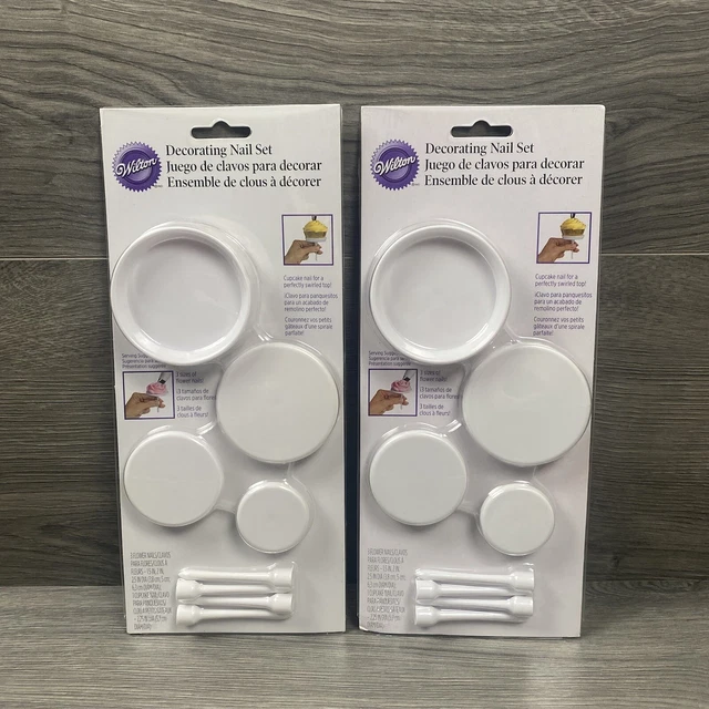 Lote de 2 ""Juego de uñas decorativas"" Wilton Sugarcraft pastel cupcake decoración NUEVO