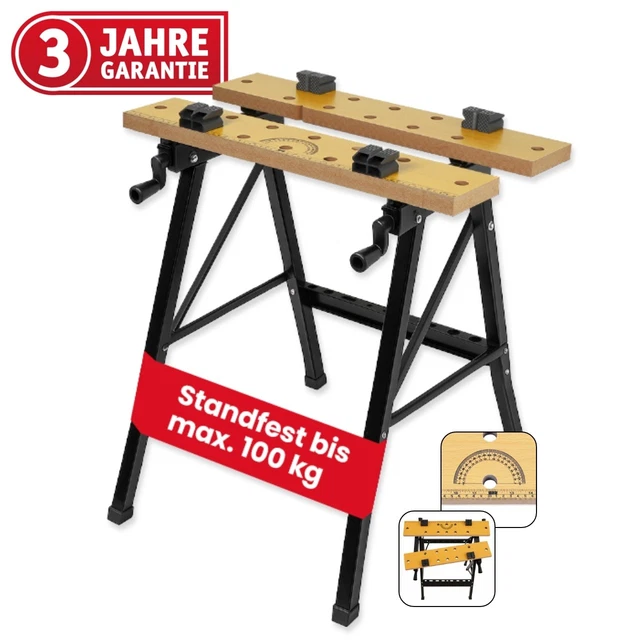 Werkbank Werktisch Arbeitstisch 100x60x75cm klappbar 150 kg Tragegriff