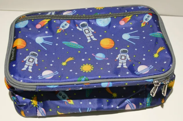FlowFly Kids Lunch Box Bag w/Handle Insulated Space Astronaut Planets