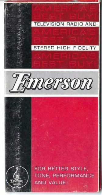 AF-201 Emerson TVs Radios Phonographs  Advertising Brochure 1962 Illustrated