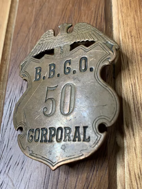 Rare Early 1900s Adams S & S Co. Badge St. Louis BBGO Corporal Rare