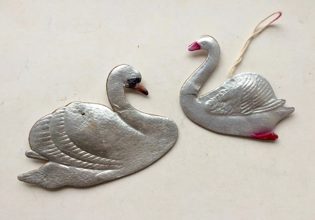 Cigno TRA CUI SCEGLIERE, ornamento di cartone natalizio vintage /...