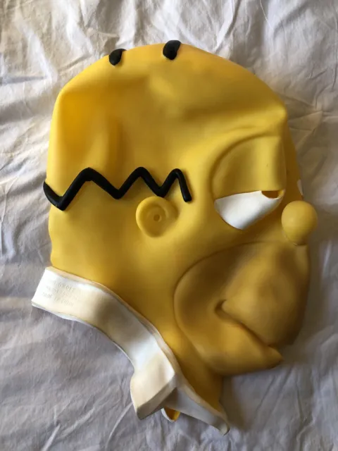 HOMER SIMPSON FULL Head Rubber Mask The Simpsons Halloween Costume ...