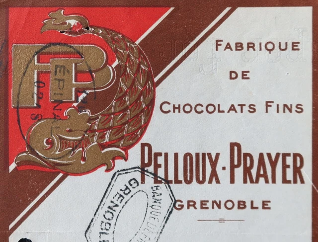 Ancienne Plaque Émaillée Publicitaire Chocolat PUPIER St Etienne – 1932 – Illustration 157