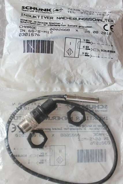SCHUNK Ind. Capteurs de Proximité Type En 65/S-M12 -0301576 Neuf