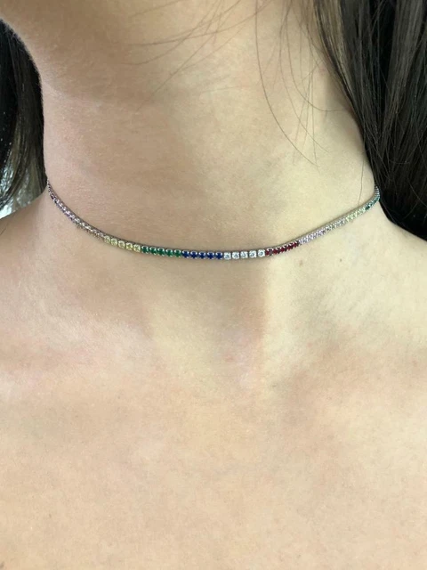 Collier Baccarat « À La Folie » En Or Jaune 750/18K Avec Cristal Bleu - Occasion En Bon état