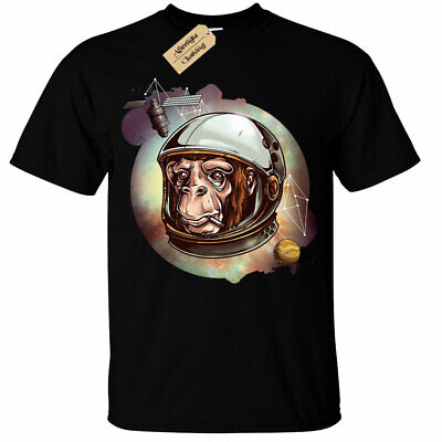 Cosmic Chimp Space Monkey Astronaut T-Shirt Unisex Mens