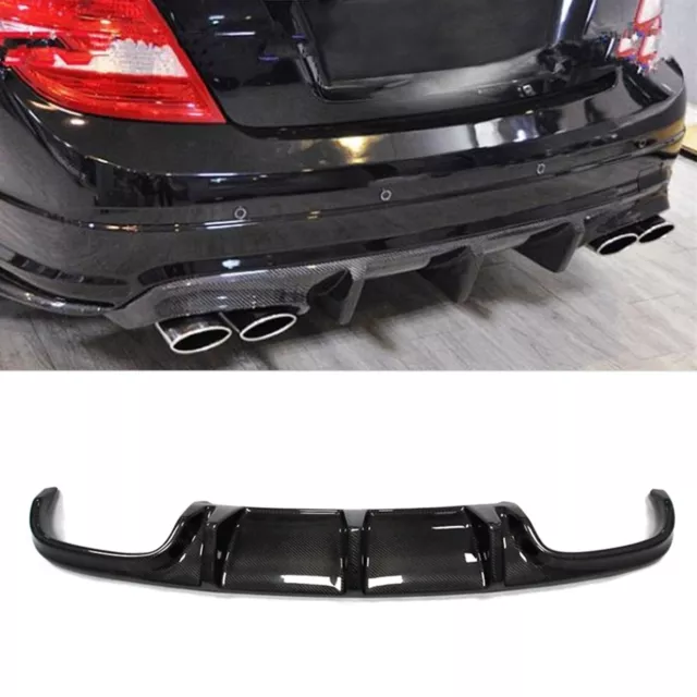 Fit For Mercedes Benz W204 C63 AMG 2008-2011 Black Rear Bumper Diffuser Lip 1pc