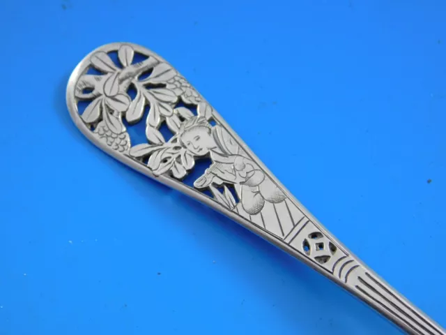 Pierced Handle by Tiffany Sterling Silver Ice Cream Spade w/ chinese girl 6" 2