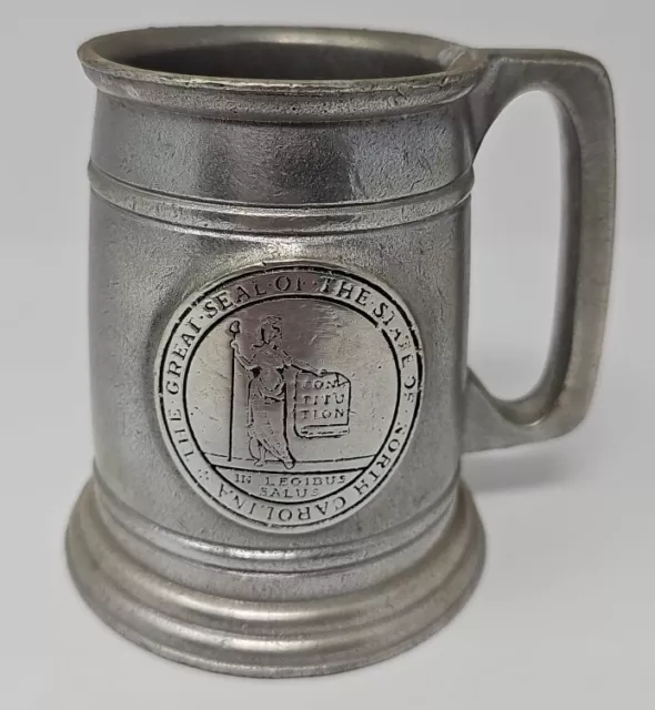 Vintage Pewter Mug "Great Seal Of North Carolina" Old Mill, Lancaster PA