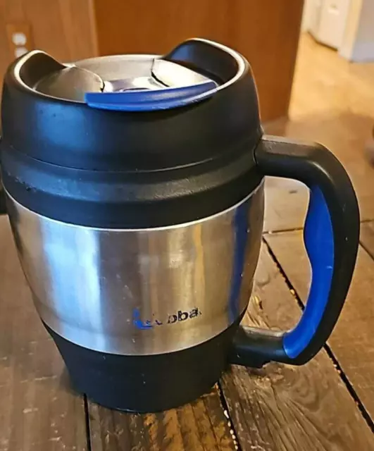 Big Bubba Classic Insulated Mug 52 Oz Travel Coffee Black Keg Shape Blue